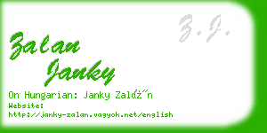 zalan janky business card